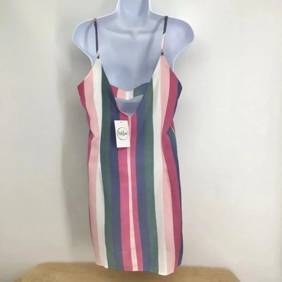 Adeline Clothing Pastel Persuasion Striped Dress NWT - Picture 4 of 11